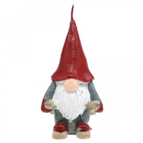 Floristik24 Vela motivo duende de natal, decoração advento, duende com esquis, vela decorativa Alt.12cm