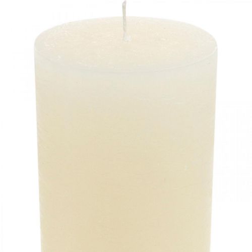 Itens Velas de pilar cor creme branco 85×200mm 2uds