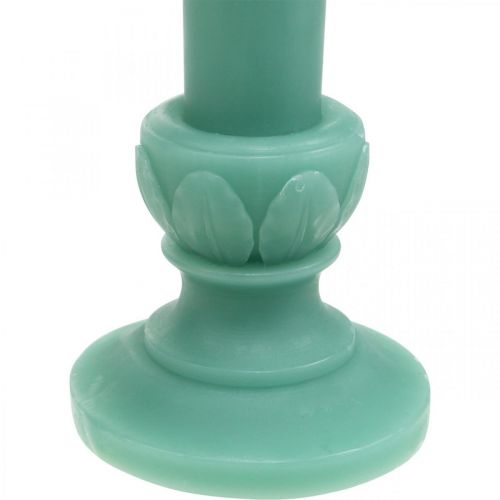 Itens Vela Deco vela retrô decoração de mesa de cera verde 25cm