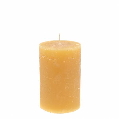 Itens Velas coloridas cor de mel 60×100mm 4pcs