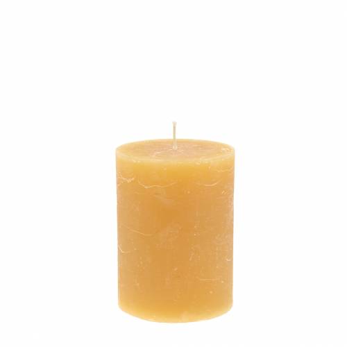 Itens Velas de cor sólida cor mel 60×80mm 4 unidades