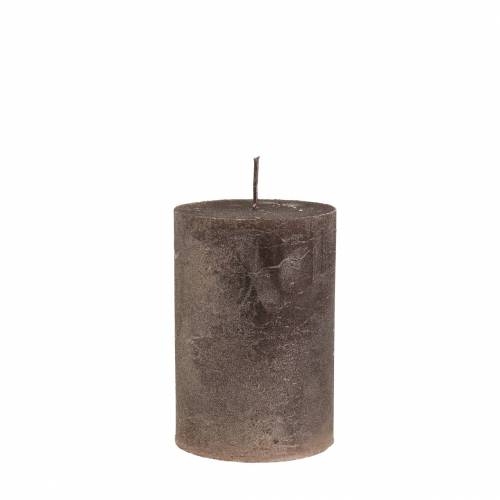 Velas sólidas cobre metálico 60×80mm 4 un