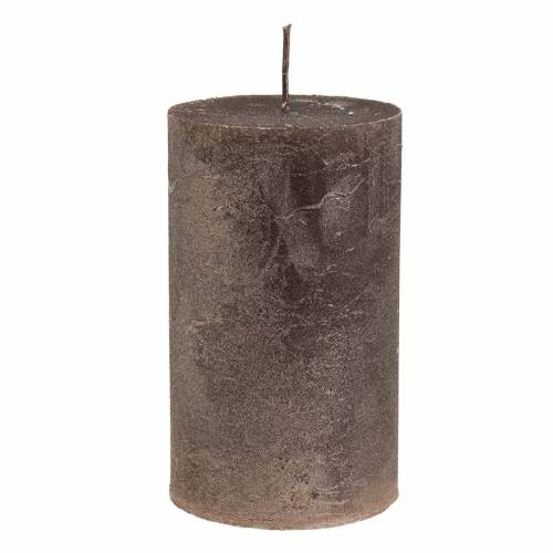 Floristik24 Velas coloridas cobre metálico 85×150mm 2pcs