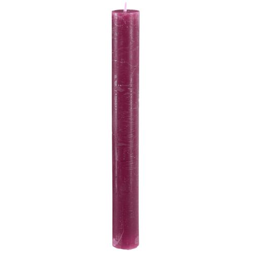 Itens Velas em bastão Berry cor sólida 34x300mm 4 un