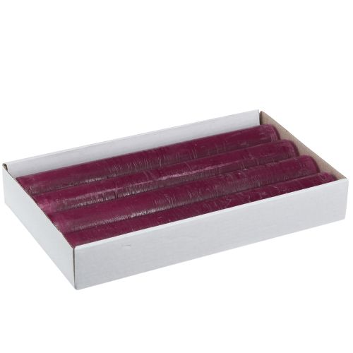 Itens Velas cor sólida em bastão Berry 34x240mm 4 un