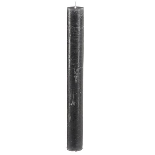Floristik24 Velas em bastão cor sólida antracite 34x300 4 un