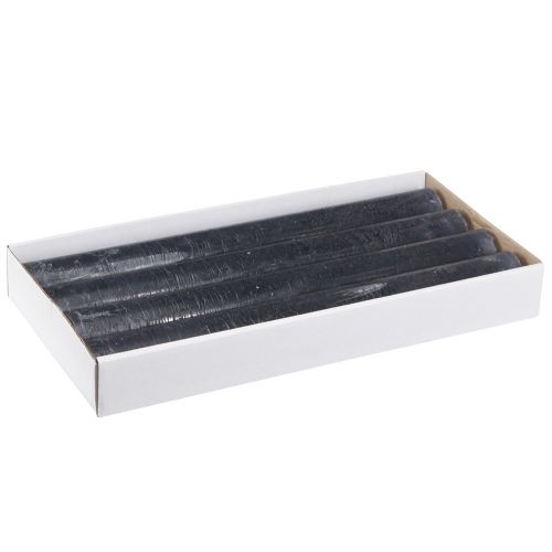 Floristik24 Velas em bastão cor sólida antracite 34x300 4 un