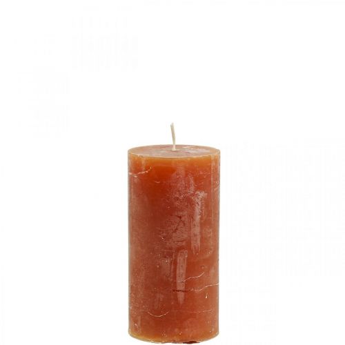 Velas de cor sólida, velas de pilar marrom 50×100mm 4pcs