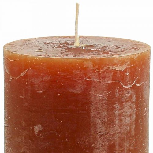 Itens Velas cor sólida velas pilar castanho-avermelhadas 85×120mm 2 un