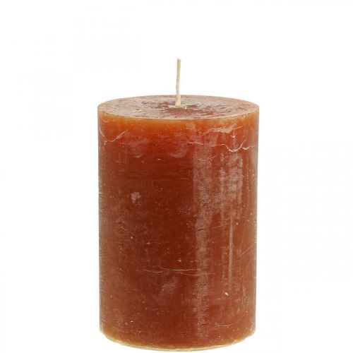 Velas de cor sólida marrom pilar velas 85×120mm 2pcs