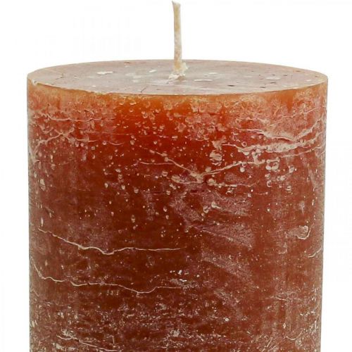 Itens Velas cor sólida velas pilar castanho-avermelhadas 85×150mm 2 un