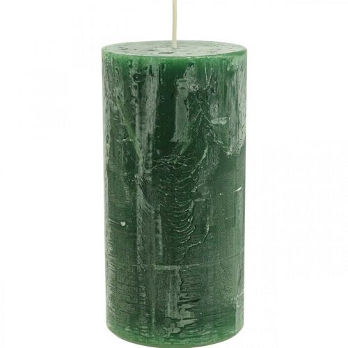 Itens Velas Coloridas Sólidas Verde Escuro Pilar Velas 70×140mm 4pcs