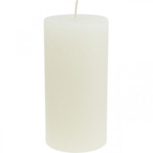 Itens Pilar velas velas coloridas rústicas brancas 70/140mm 4pcs