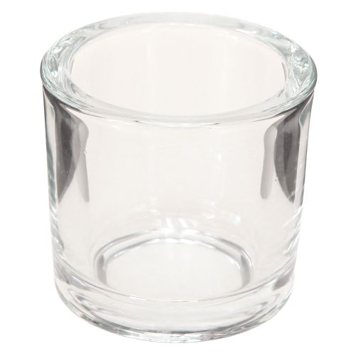 Itens Pote de vidro para vela Mini balde de vidro transparente Ø6,5cm H6cm 6 unidades