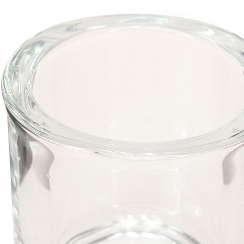 Itens Pote de vidro para vela Mini balde de vidro transparente Ø6,5cm H6cm 6 unidades