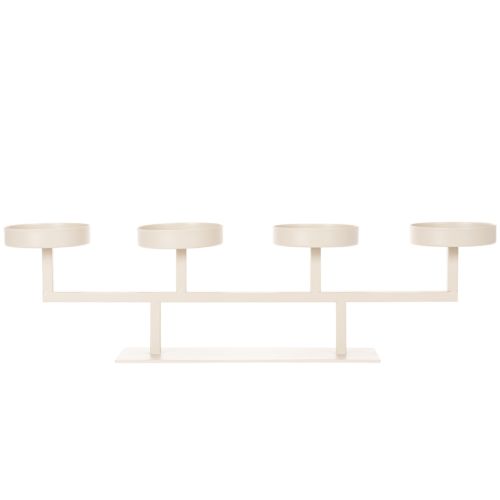 Castiçal moderno com quatro pratos para velas, 47 cm | Floristik24.pt