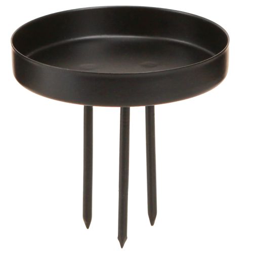 Porta-velas coroa do advento metal preto mate Ø8cm 4 peças