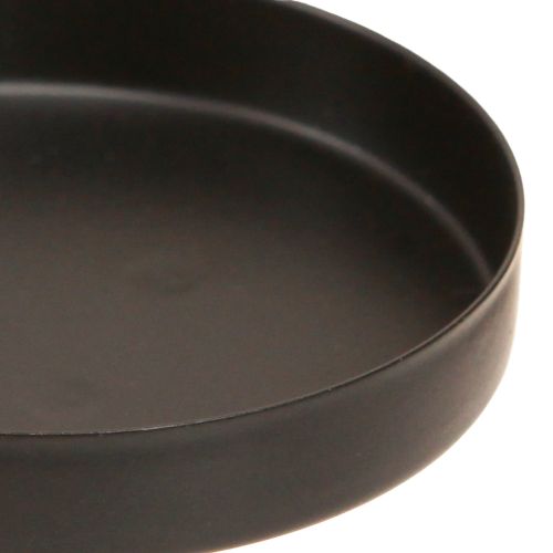Floristik24 Porta-velas coroa do advento metal preto mate Ø8cm 4 peças