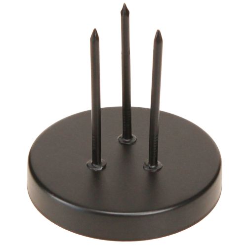 Itens Porta-velas coroa do advento metal preto mate Ø8cm 4 peças
