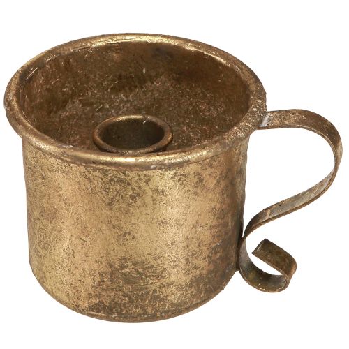 Castiçal em bastão de ouro castiçal vintage Ø9cm Alt.8cm