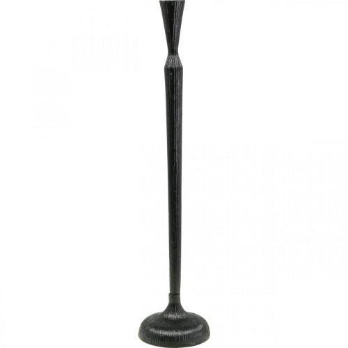 Floristik24 Castiçal Preto Castiçal Metal Ø13cm A59cm