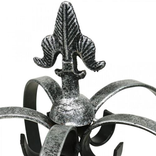 Floristik24 Coroa Deco metal prata envelhecida Ø18cm Alt 26cm