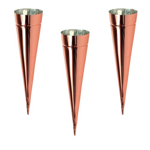 Suporte de vela de cobre Ø4,5cm Alt.14cm 8pcs