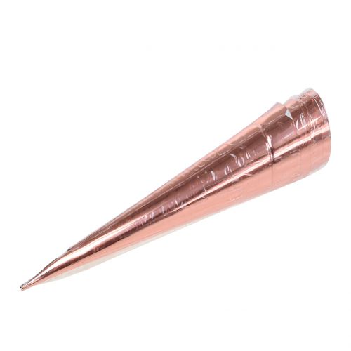 Floristik24 Suporte de vela de cobre Ø4,5cm Alt.14cm 8pcs