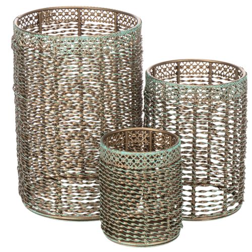 Castiçais de metal para velas pequenas, Ø8/10/13cm, conjunto de 3