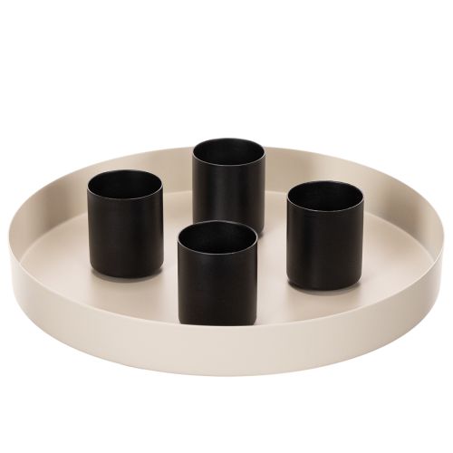 Castiçal magnético, acabamento fosco, 4 cm, conjunto com 4 peças | Floristik24.pt
