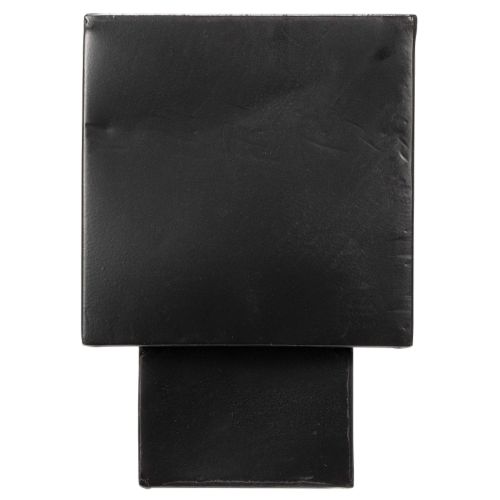 Vaso cúbico preto com base,