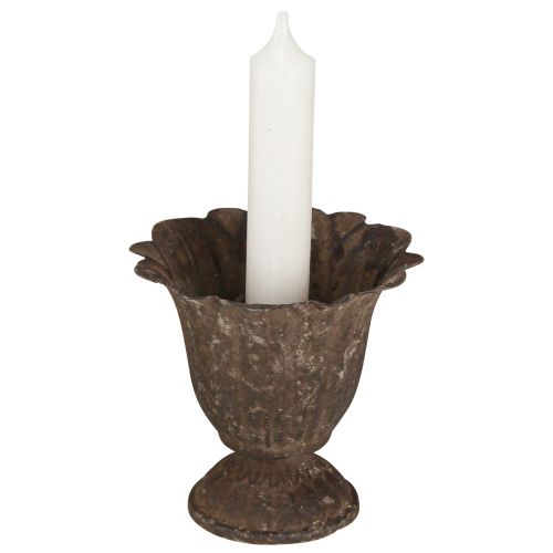 Itens Castiçal troféu antigo castiçal em metal Ø10cm Alt.9,5cm