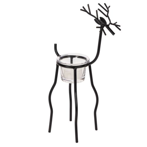 Castiçal em forma de rena com copo para vela pequena, 28 cm comprar | Floristik24.pt