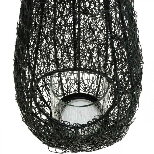 Lanterna para pendurar decoração pendurada rede de arame H53cm