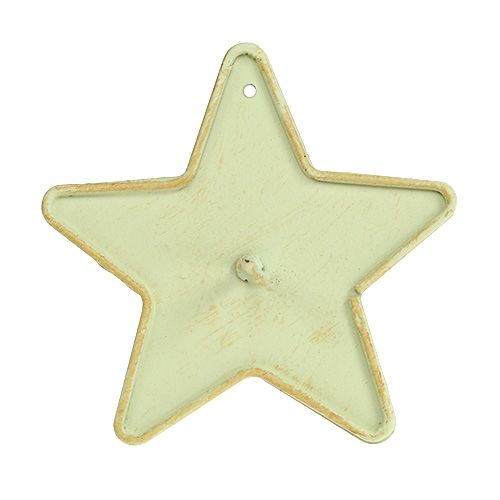Floristik24 Castiçal estrela para furar creme de 9cm