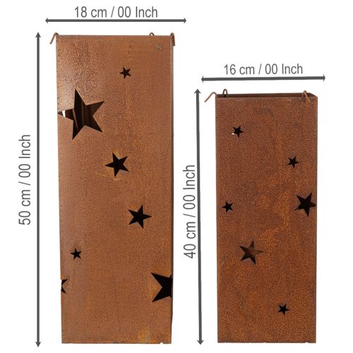 Itens Castiçais de Natal, acabamento rústico, 40/50 cm de altura, conjunto de 2