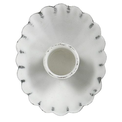 Floristik24 Castiçal branco Ø8,5cm H2,5cm