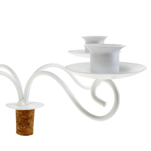 Floristik24 Castiçal para garrafa Ø21cm 4 braços branco