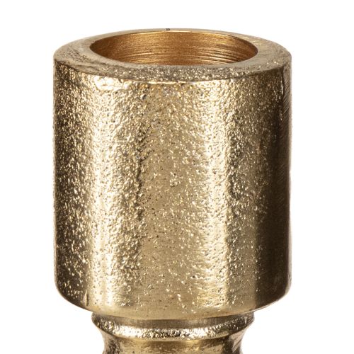 Itens Porta-velas para garrafas metal efeito antigo luz dourado H15cm