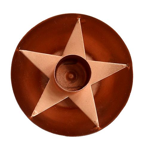 Floristik24 Castiçal para vela cônica cobre Ø8cm A5cm