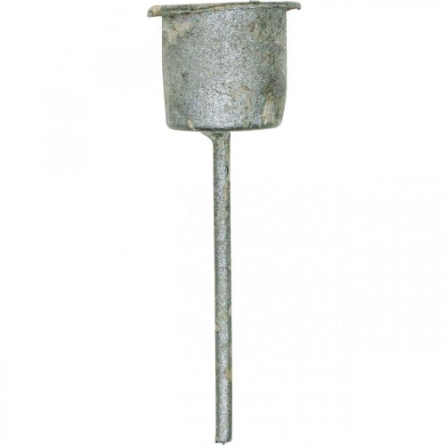 Itens Castiçal plug-in Shabby Chic cinza Ø3cm Alt.8,5cm 8 unidades