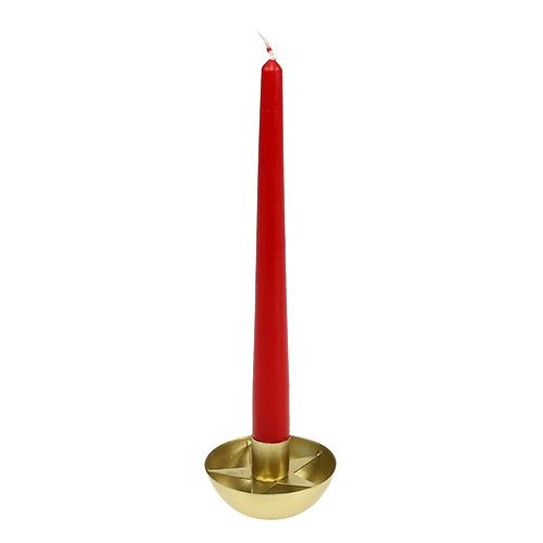 Floristik24 Castiçal para velas cônicas ouro Ø8cm A5cm