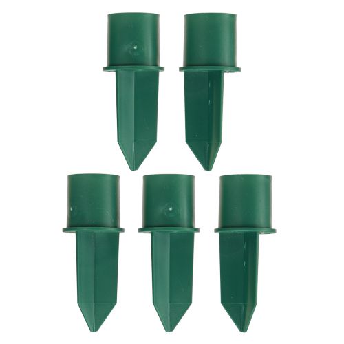 Floristik24 Castiçal para velas em plástico verde Ø2,2cm 5 un