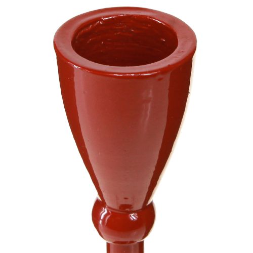 Itens Porta-velas para velas cônicas Porta-velas cônico Vermelho H17cm