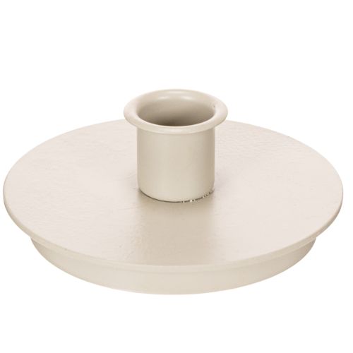 Castiçais redondos cor creme para velas finas, decoração de mesa, 10 cm, 2 peças