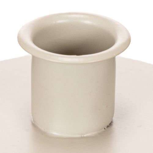 Castiçal de metal bege fosco, pequeno para velas cônicas, 8 cm, conjunto de 3 peças | Floristik24.pt