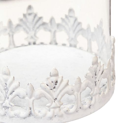 Floristik24 Castiçal com espinho porta-vela branco Alt.8cm 4 unidades