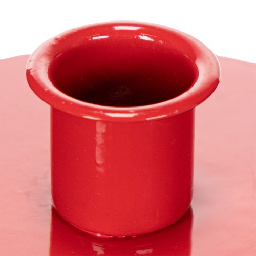 Castiçais compactos de metal vermelho para velas cônicas de 10 cm, 2 peças. | Floristik24.pt
