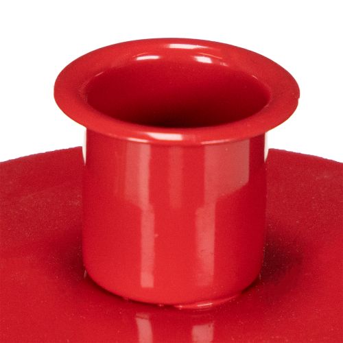 Castiçais pequenos vermelhos para velas cônicas de 8 cm, conjunto com 3 peças. | Floristik24.pt