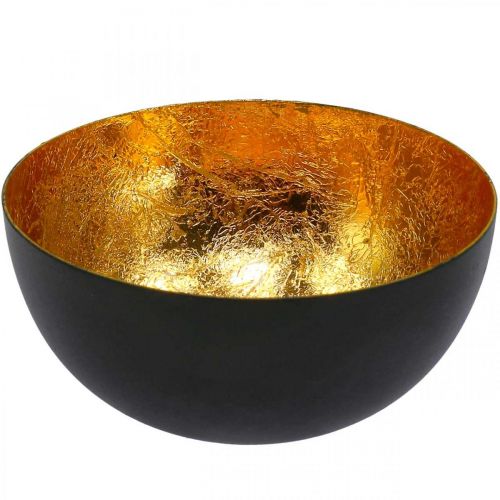 Floristik24 Decoração de mesa tigela de natal ouro preto Ø10cm H5cm